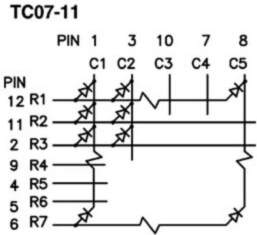 18mm DOT MATRIX DISPLAY COLUMN CATHODE