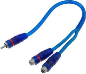 4CARMEDIA Cable; blue; RCA socket x2