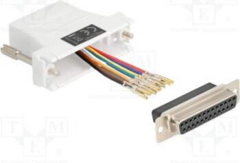 Adapter; D-Sub 25pin socket,RJ45 socket