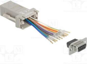 Adapter; D-Sub 9pin socket,RJ45 socket