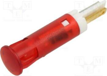 APEM Indicator: LED; flat; red; Ø8mm