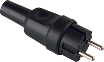 Bachmann solid rubber contour plug, black