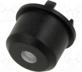Button; LED; round; black; Ø9.6mm