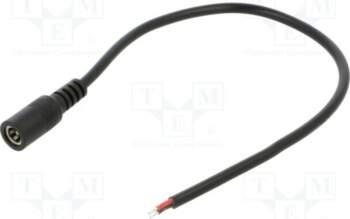Cable; 2x0.5mm2; DC 5,5/2