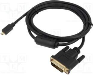 Cable; DVI-D (24+1) plug,micro HDMI