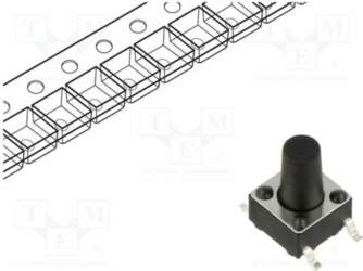 CONNFLY Microswitch TACT; SPST; Pos: 2