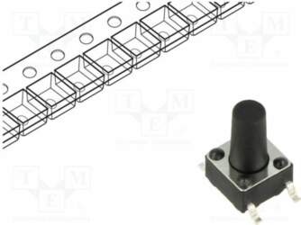 CONNFLY Microswitch TACT; SPST; Pos: 2
