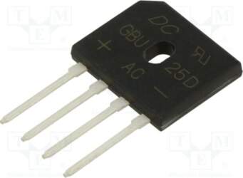 DC COMPONENTS Bridge rectifier: single-phase; Urmax: