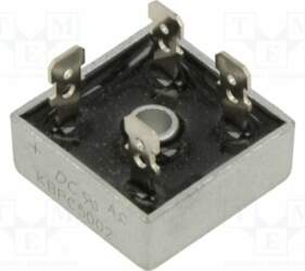 DC COMPONENTS Bridge rectifier: single-phase; Urmax:
