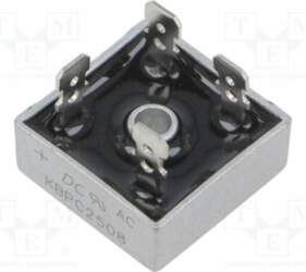 DC COMPONENTS Bridge rectifier: single-phase; Urmax: