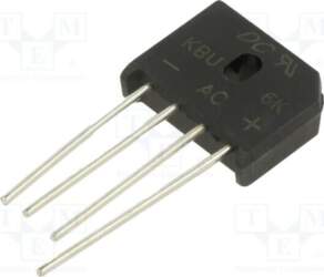 DC COMPONENTS Bridge rectifier: single-phase; Urmax: