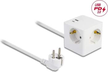 Delock Extension Socket Cube 3-way with
