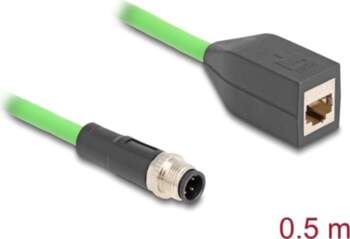 Delock M12 Cable D-coded 4 pin