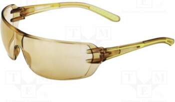 DELTA PLUS Safety spectacles; Lens: brown