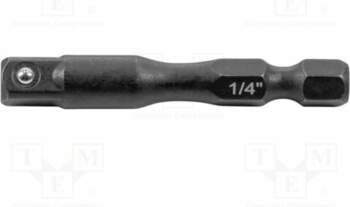 Drill adapter; square; 1/4"; hexagonal; 1/4&quot