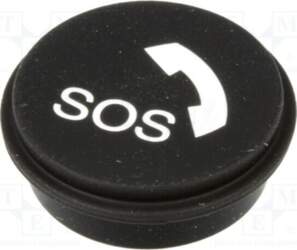 EAO Button; round; Ø21mm; black; Button
