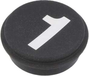 EAO Button; round; Ø21mm; black; Button