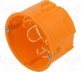 Enclosure: junction box; Ø: 63mm; plaster