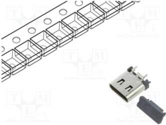 GCT Connector: USB C; socket; SMT