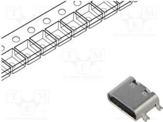GCT Connector: USB C; socket; SMT