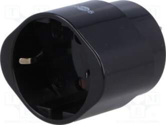 GOOBAY Adapter; Plug: with earthing; Colour: