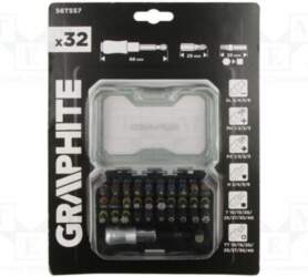 GRAPHITE Tools set: screwdriver bits; 25mm