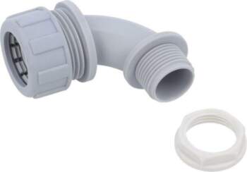 HELLERMANNTYTON 90° angled connector; Thread: metric