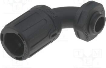 HELLERMANNTYTON 90° angled connector; Thread: metric