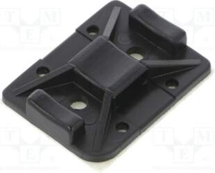 HELLERMANNTYTON Holder; screw,self-adhesive; polyamide; black