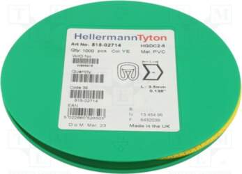 HELLERMANNTYTON Markers; Marking: P; 2÷5mm; PVC