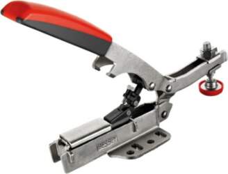 Horizontal toggle clamp with open arm