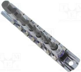 KING TONY Socket: hex key-bit-set; 1/4"