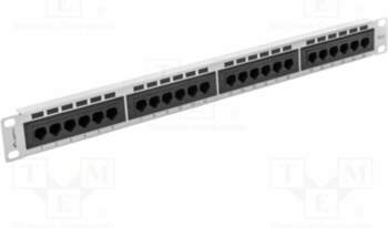 LANBERG Patch panel; RACK; white; RJ45