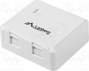 LANBERG Wall socket; Keystone; white; wall