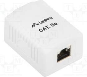 LANBERG Wall socket; white; RJ45 socket