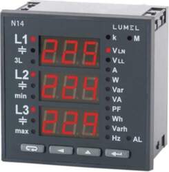 LUMEL Meter: network parameters; on panel