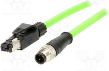 MOLEX Adapter; M12 male,RJ45 plug