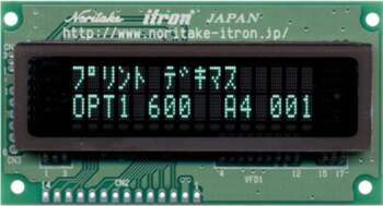 NORITAKE ITRON Display: VFD; alphanumeric; 16x2