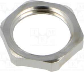 Nut; with earthing; M16; brass; 19mm