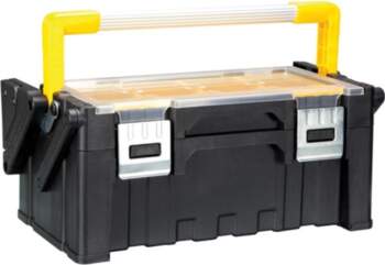 Plastic Toolbox with Removable Bins -