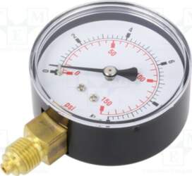 PNEUMAT Manometer; 0÷10bar; bottom connection; Thread: