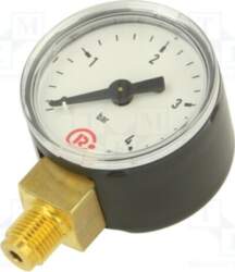 PNEUMAT Manometer; 0÷4bar; bottom connection; Thread: