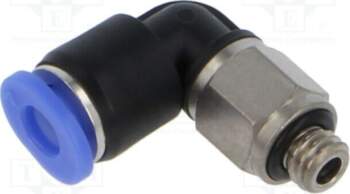 PNEUMAT Push-in fitting; angled; -0.95÷10bar