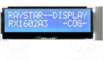 RAYSTAR OPTRONICS Display: LCD; alphanumeric; COG