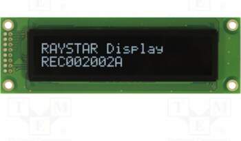 RAYSTAR OPTRONICS Display: OLED; alphanumeric; 20x2