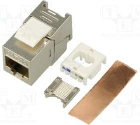RJ45 module; Keystone; RJ45 socket; grey