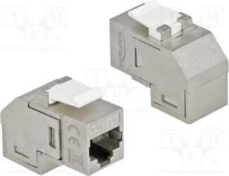 RJ 45 coupler; Keystone,angled; RJ45