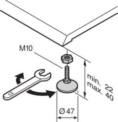 Schroff Labrack Adjustable Feet | 21190571