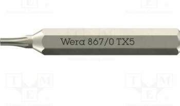 Screwdriver bit; Torx®; TX5; 867/0 Micro