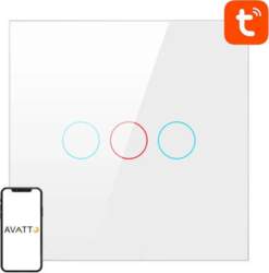 Smart Light Switch WiFi Avatto TS02-EU-W3